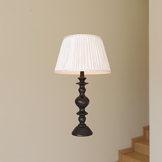 Table Lamp Black American Bedside Lamp 3d model