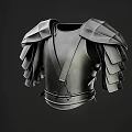 Medieval Black Armor Featuring Sturdy Shoulder Plates And Chest Plate Design