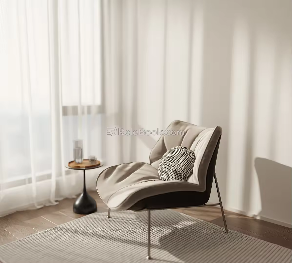 Modern Leisure Chair Lazy Sofa Side 3d model