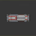 3D Rendered Red Locomotive Model With Gray Railings And Cabin Design