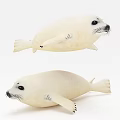 Two White Reptile Plush Toys Lying Flat and Sideways on White Background