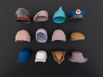 Modern hat clothing daily necessities 3d model