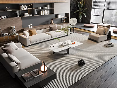 Modern sofa coffee table combination