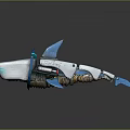 Modern Machine Shark Science Fiction Shark Future Shark 3d model