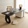 Modern Desk and Chair Desk Lamp 3d model