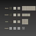 Gray And Beige Tile Wall Components With Geometric Pattern Partitioned Design And Lighting