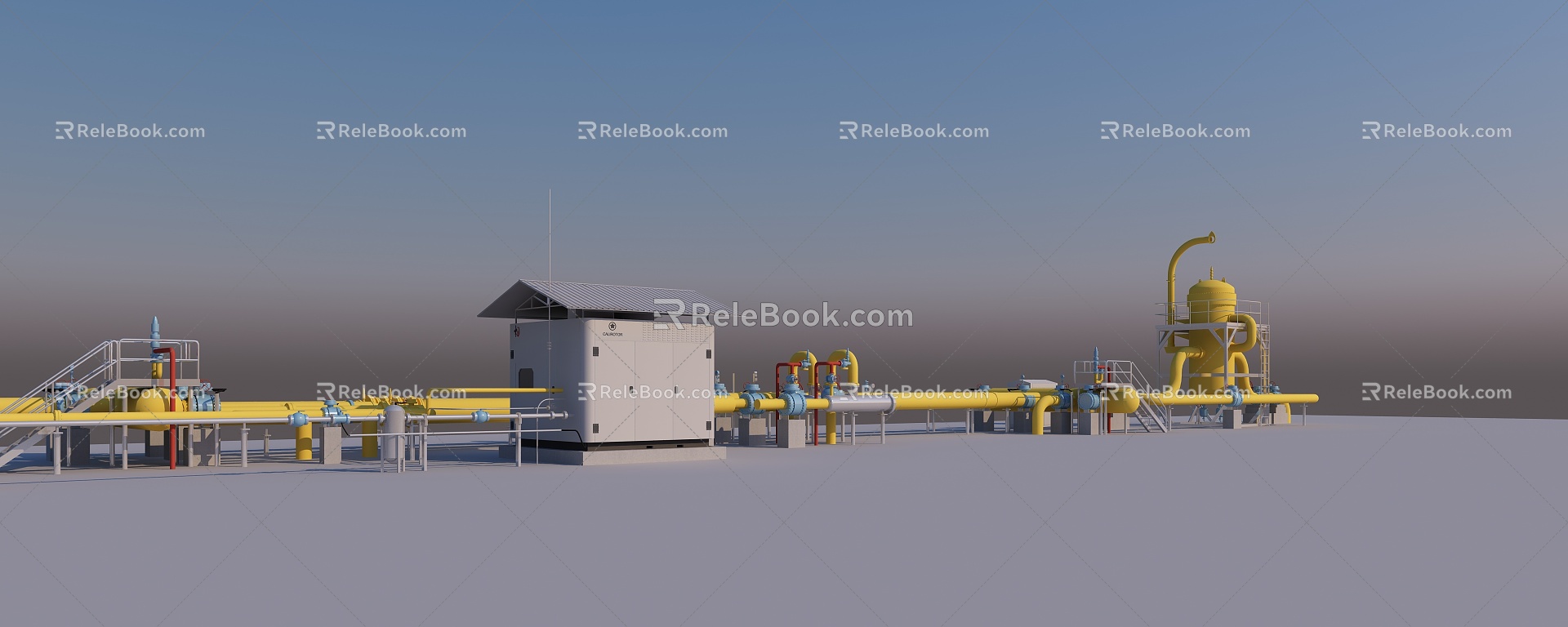 Modern pipeline piping equipment 3d model