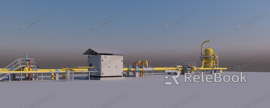 Modern pipeline piping equipment model