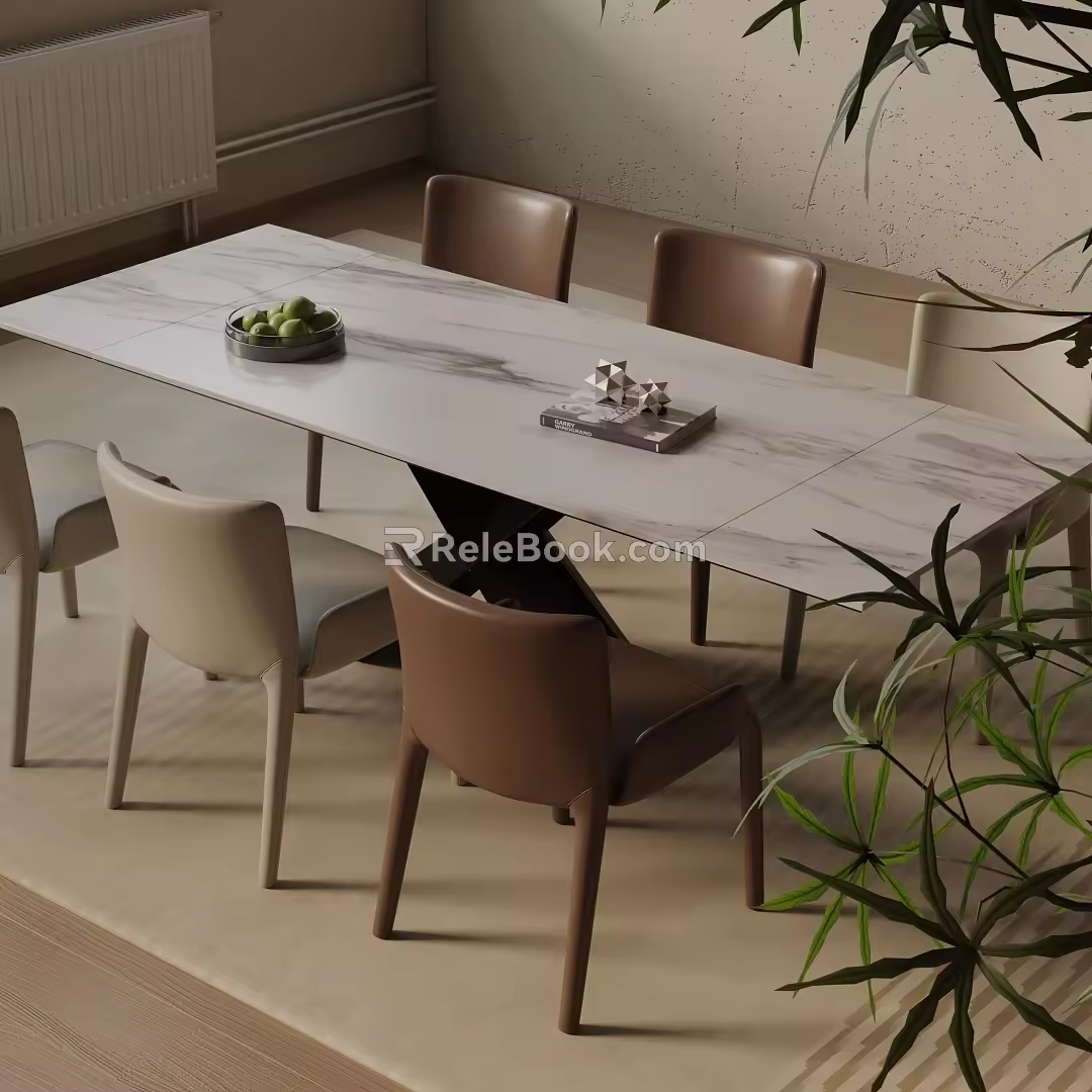 Modern table combination 3d model