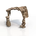 Scenic Decorative Stone Rock Arch Structure With Stalactites And Stalagmites Details