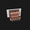 Modern Copper Bar Counter Interior With Bottles Gray Concrete Wall And Black Bar Stools