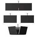 Billboard Displays With Holiday Sale Promotions Food Menus And Information Screens