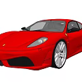 Red Sports Car With Sleek Aerodynamic Design Large Alloy Wheels And Sporty Exterior