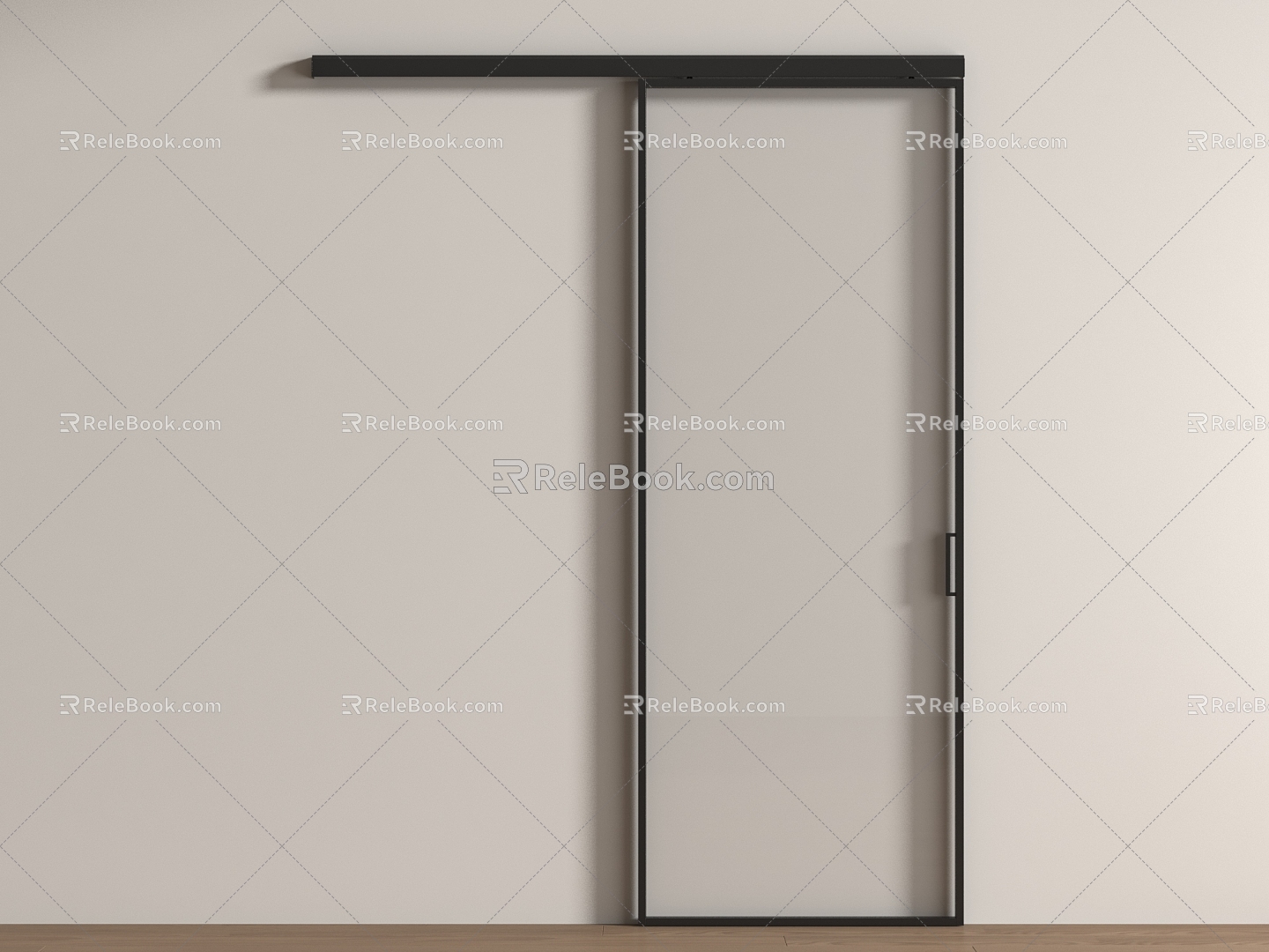 Modern sliding door Changhong glass door glass door glass sliding door 3d model