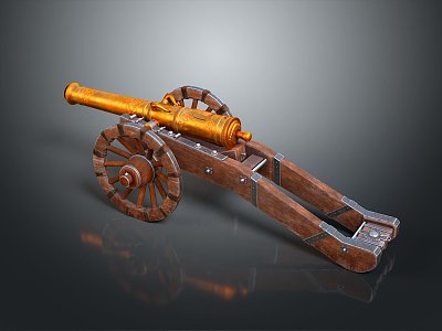 Artillery Gun Artillery Ship Gun Siege Gun Cannon Anti-aircraft Breaking Heavy Gun Heavy Gun 3d model