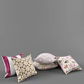 Decorative Pillows With Various Colorful Patterns And Soft Textures In Home Decoration 3d model