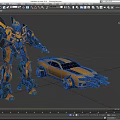 Smart Machine Yellow Robot Car Transforming Dual Form Modern Design