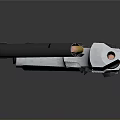 Silver Metal Pistol With Detachable Magazine Shiny Body Design On Dark Background