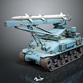 Industrial LOFT Rocket Launcher Rocket Vehicle Sherman Rocket Launcher Launcher Military Vehicle Mechanized Force 3d model