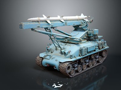 Industrial LOFT Rocket Launcher Rocket Vehicle Sherman Rocket Launcher Military Vehicle Mechanized Force 3d model