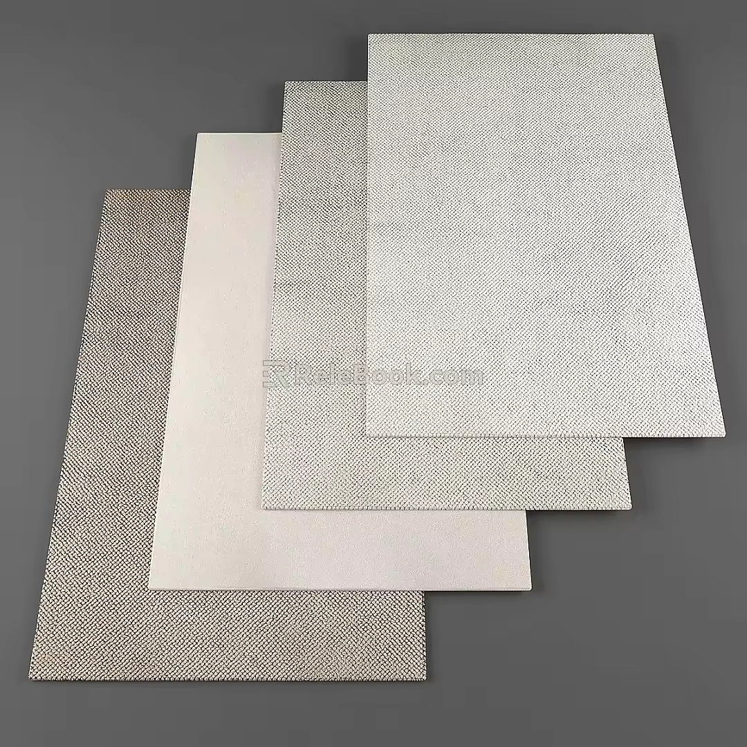 modern square carpet 3d model