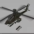 Advanced Military Helicopter With Camouflage Paint Rotors Cockpit And Missiles In 3D Rendering