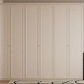 Modern White Vanity Interior With Black Chest Of Drawers And Wooden Floor