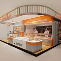 Bright Sweet Buns Mall Bakery Shop With Display Cases And Baked Goods