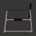 Accent Chair with Light Wood Frame Dark Upholstered Seat Backrest Black Armrests and Metal Rivets