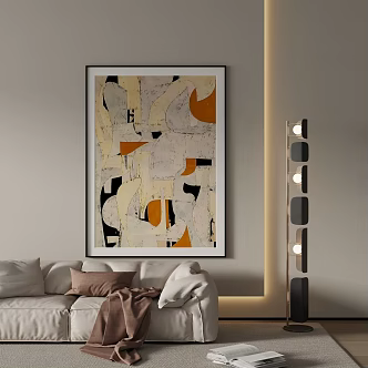 modern decorative painting 3d model