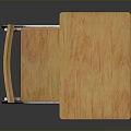 Light Wooden Desk And Chair Furniture Set With White Metal Legs