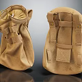 Practical Brown Fabric Storage Bags With Straps And Buckles For Everyday Use