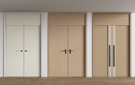 Modern double door 3d model