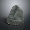 Stylish Gray Ribbed Knitted Beanie For Winter Warmth And Casual Wear