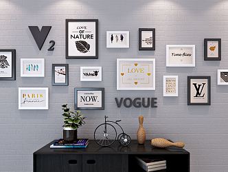 Modern photo wall 3d model