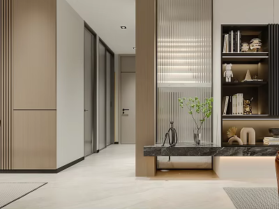 Modern Entrance Simple Corridor 3d model