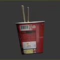 Spicy Korean Style Instant Cup Noodles With Red Packaging And Chopsticks