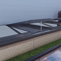 Villa lighting well row skylight 3d model