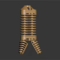 Golden Precision Mechanical Component With Spiral Structure And Three Legged Support