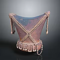 Ornate Handcrafted Traditional Headwear With Braided Straps Tassels And Beads
