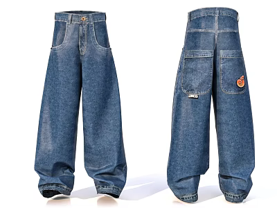 Jeans Pants Clothing 3d model Jeans Pants Clothing 3d model