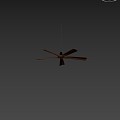 Areti solid wood ceiling fan 3d model