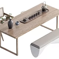 Tea Table and Chair Combination Tea Table 3d model