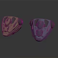 Two Tactical Mechanical Helmets Brown And Dark Gray With Detailed Surface And Tech Inspired Structure
