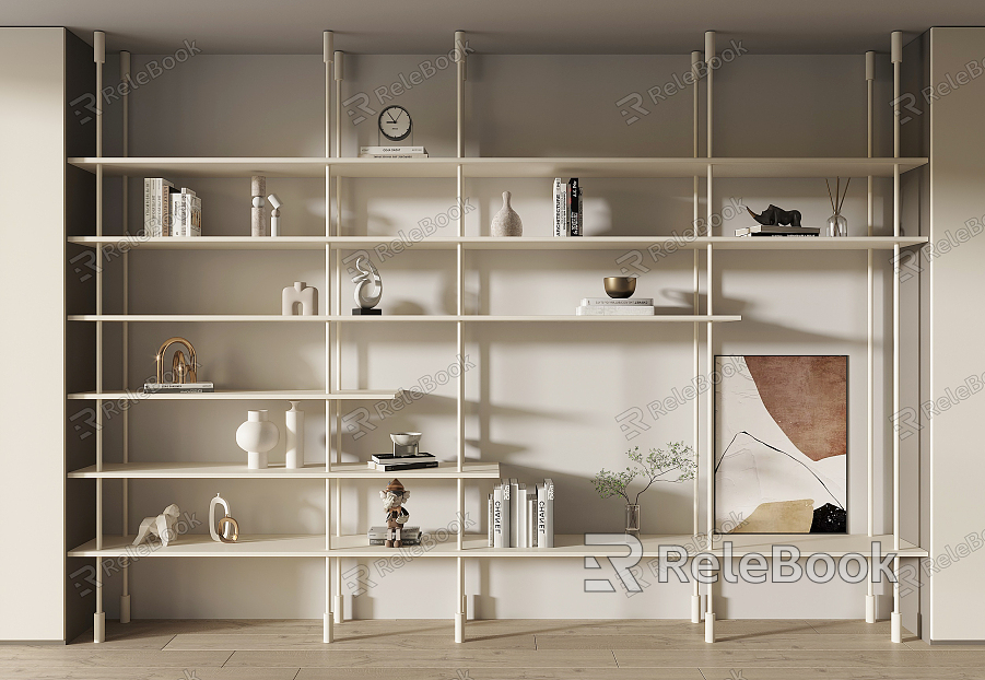 Modern Bookshelf Storage Rack model