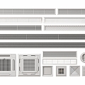 Modern air conditioner air outlet air conditioner air outlet extremely narrow air outlet air outlet 3d model