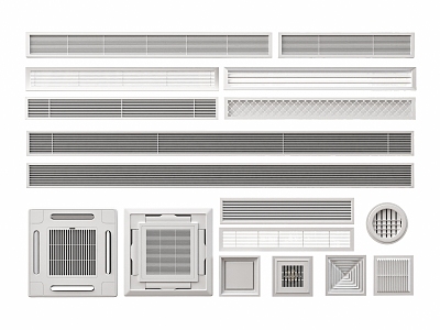 Modern air conditioner air outlet air conditioner air outlet extremely narrow air outlet air outlet 3d model