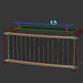 Modern Metal Reception Desk With Silver Frame Smooth Countertop And Top Decoration