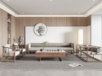 New Chinese Living Room 3d model