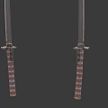 Ancient Weapons Collection Featuring Halberds Bow Daggers Scimitar and Shield 3d model